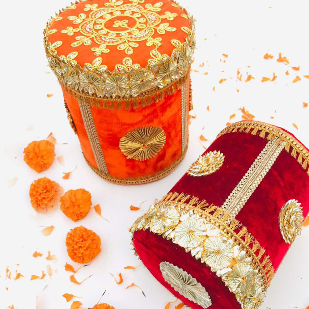 Velvet Round Bhaaji Box - istrikaa